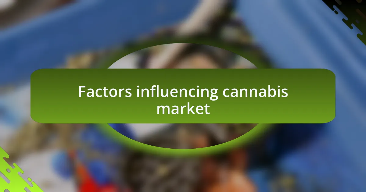 Factors influencing cannabis market