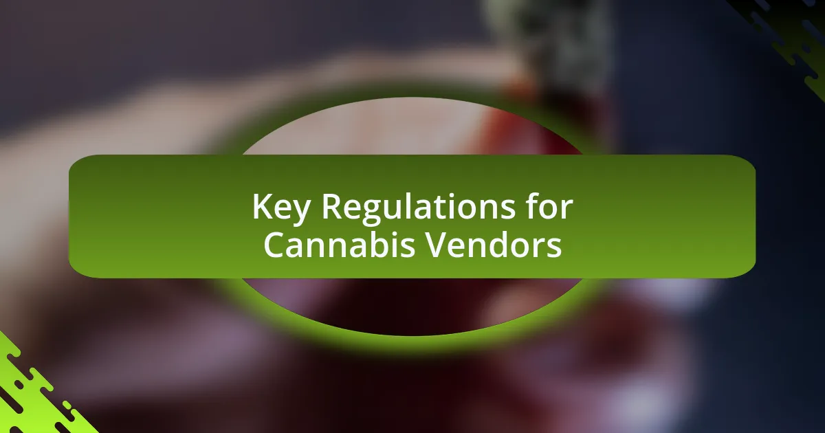 Key Regulations for Cannabis Vendors