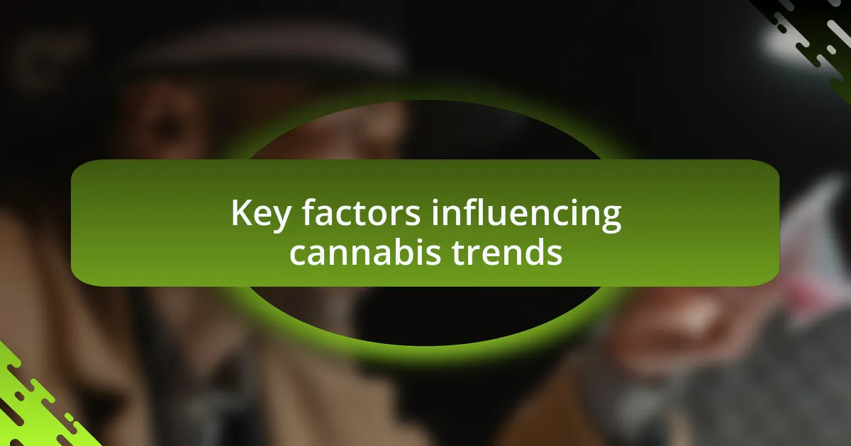 Key factors influencing cannabis trends