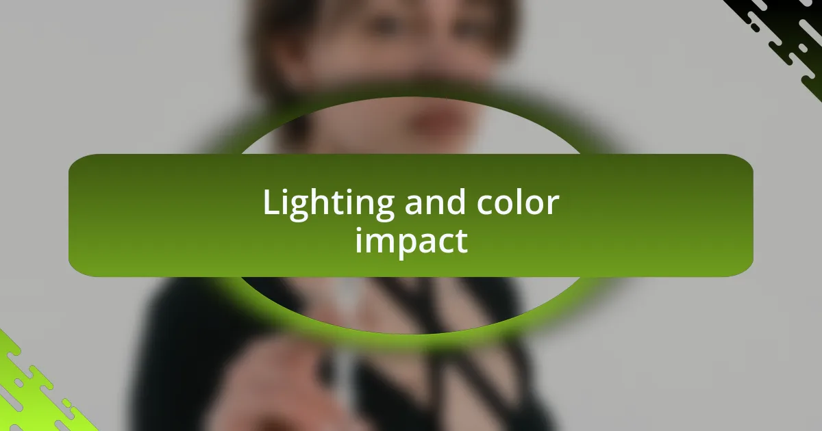 Lighting and color impact