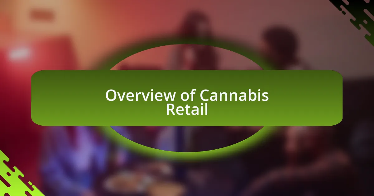 Overview of Cannabis Retail