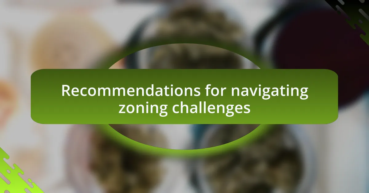 Recommendations for navigating zoning challenges