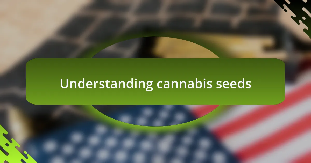 Understanding cannabis seeds